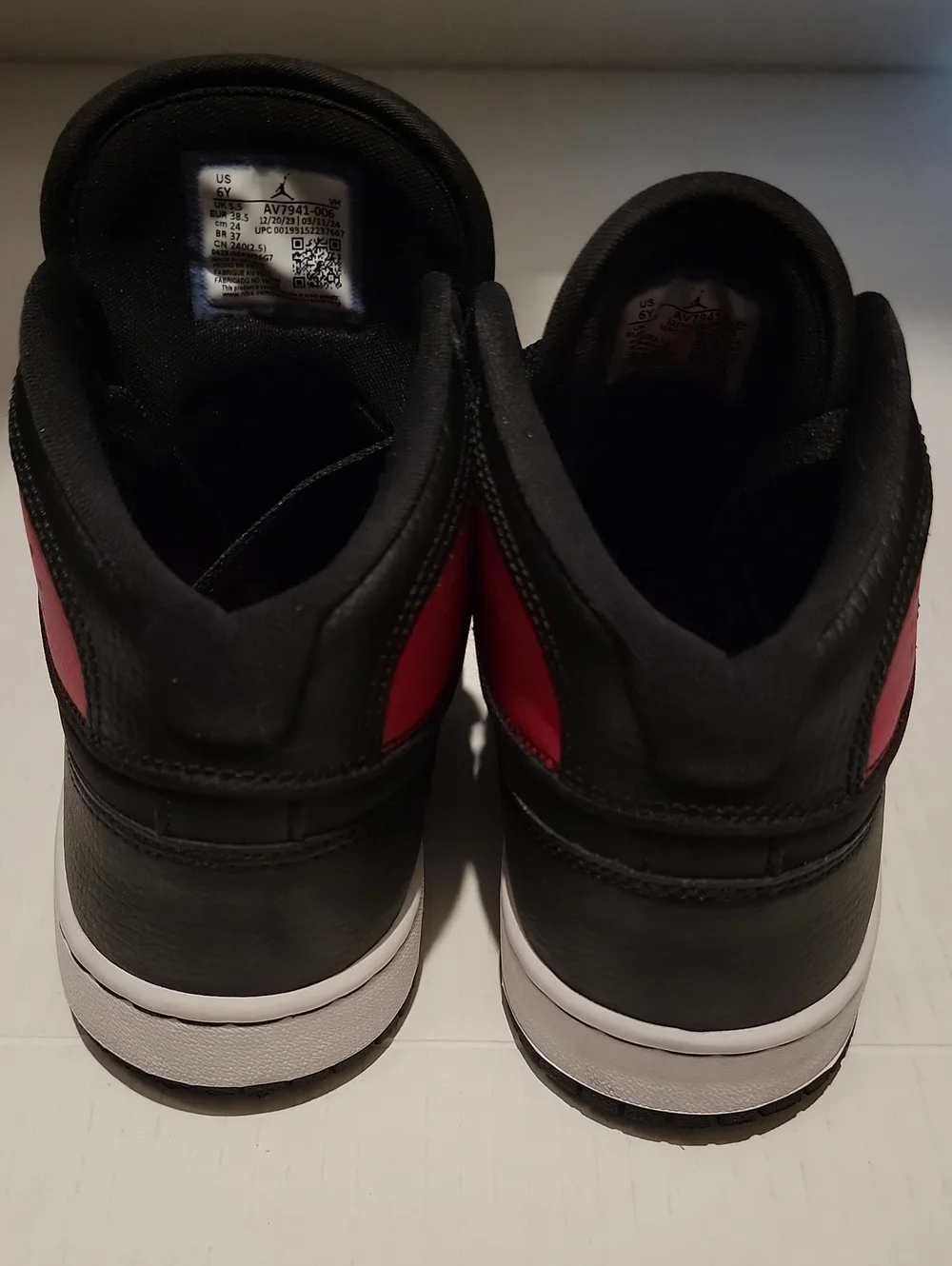 Nike Air Jordan Men’s High-Top Sneakers - Black and Red